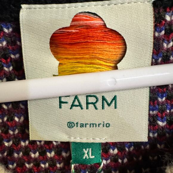 NWT Farm Rio Mystic Trip Oversized Wool Blend Sweater Knit Mini Dress Size XL - Picture 9 of 11